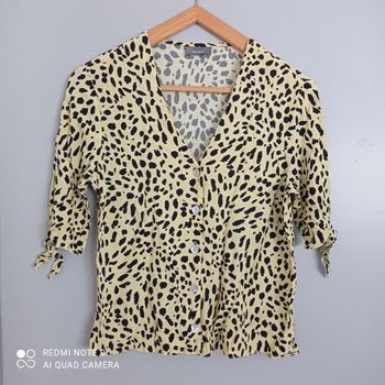 Blouse jaune léopard t36/38