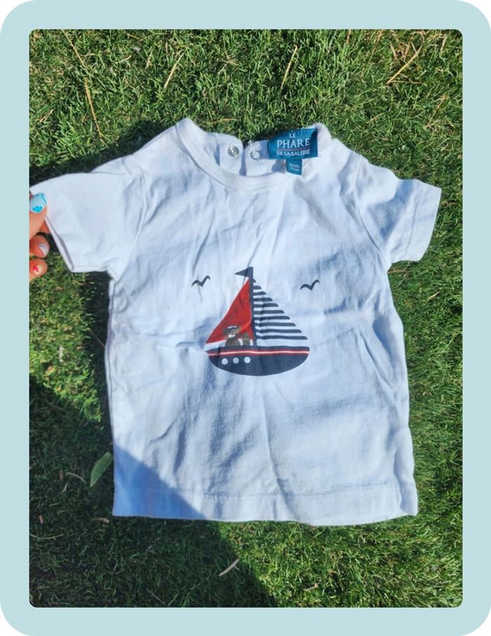 Tshirt bebe coton Le phare de la baleine