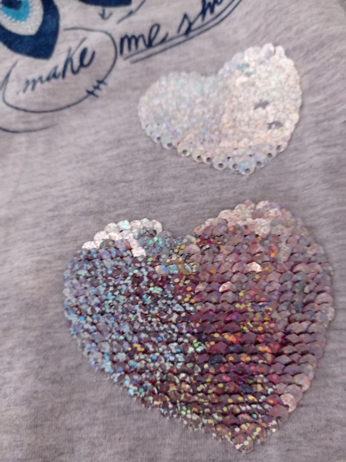 Desigual robe chic coeur sequin réversible jupon tutu 3/4 ans - photo numéro 4