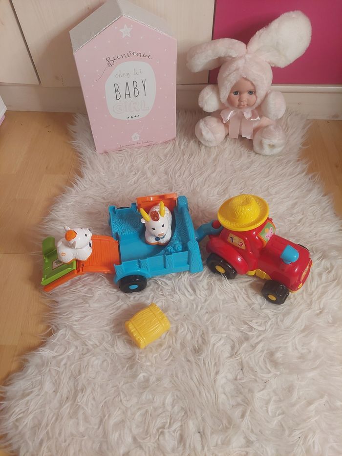 Tut Tut Animo - Mon Super Tracteur à remorque VTech (+ Babette, la biquette à devinettes)TBE 🚜