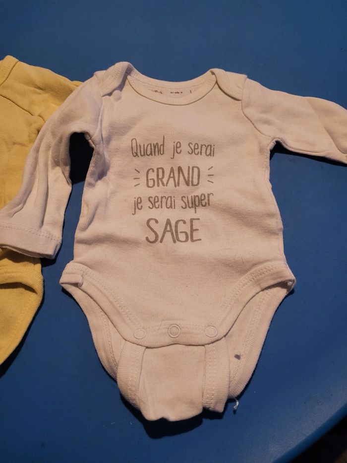 2 bodies manches longues 1 mois gemo - photo numéro 2