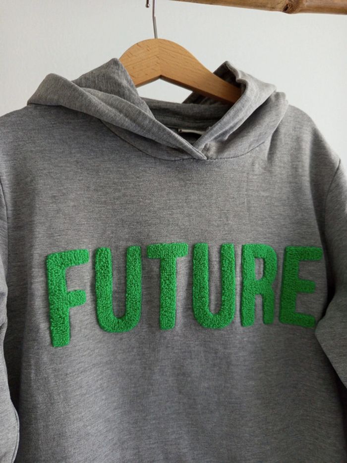 Sweat gris à capuche Name It 9 / 10 ans - photo numéro 2