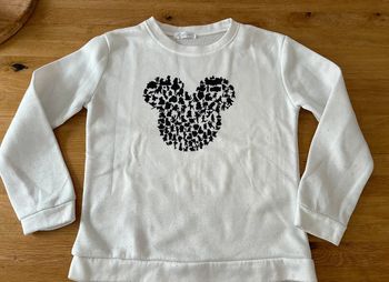 Sweat blanc logo Mickey