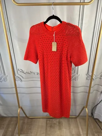 Robe crochet Des Petits Hauts Orange T.0 / XS neuve