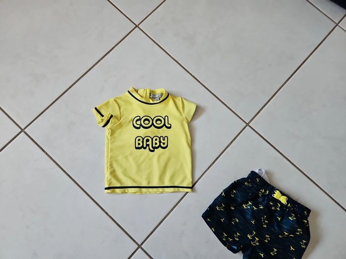 Lycra bébé jaune fluo mes petits cailloux 9 mois BBF3