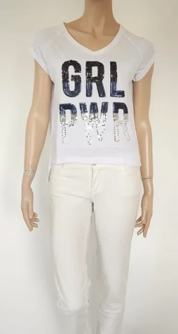 T-shirt blanc à motifs Up2Glide T.38
