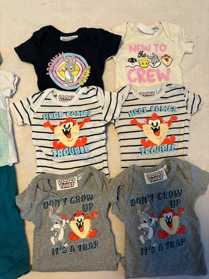 Lot Vêtements Bébé Garçon 6 mois - Sergent Major & Looney Tunes - photo numéro 4