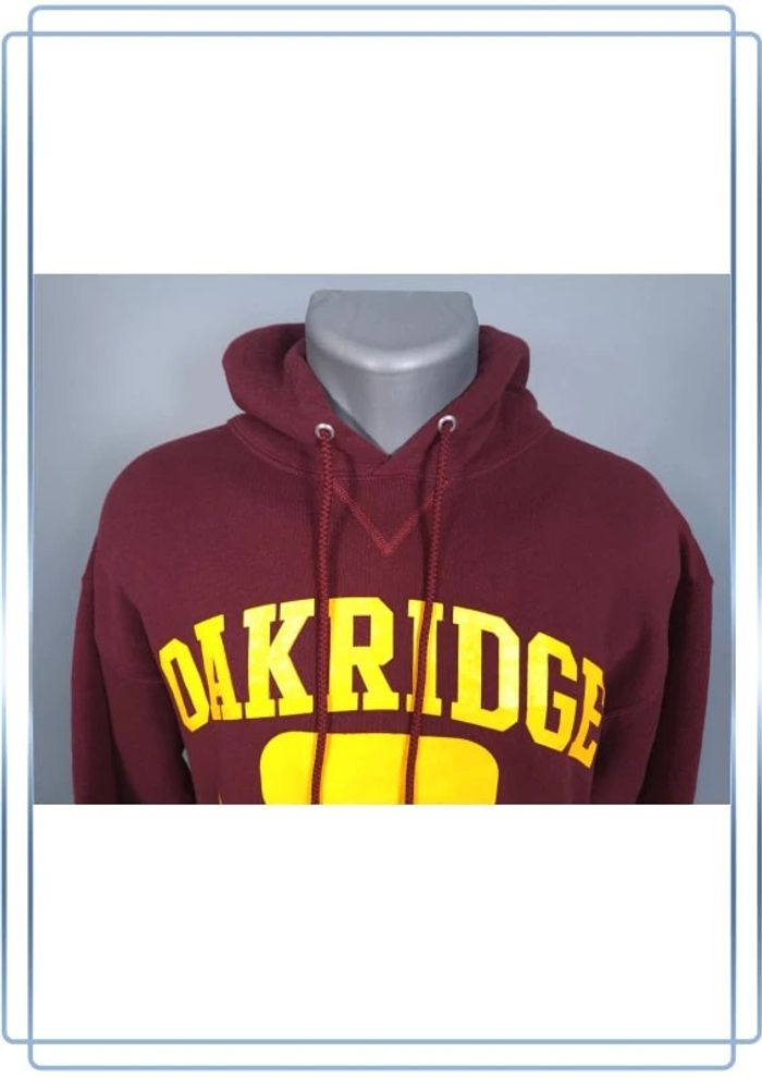 sweat a capuche / Hoodie russell athletic - taille L - homme - bordeaux floqué (320) - photo numéro 2