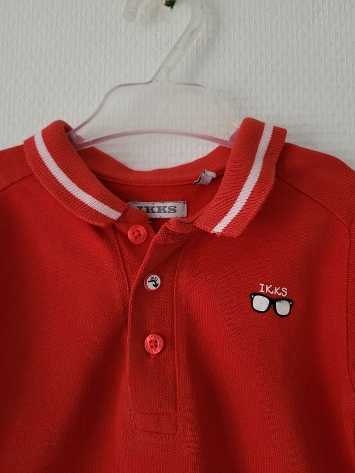 Polo rouge IKKS 12 mois TBE - photo numéro 2