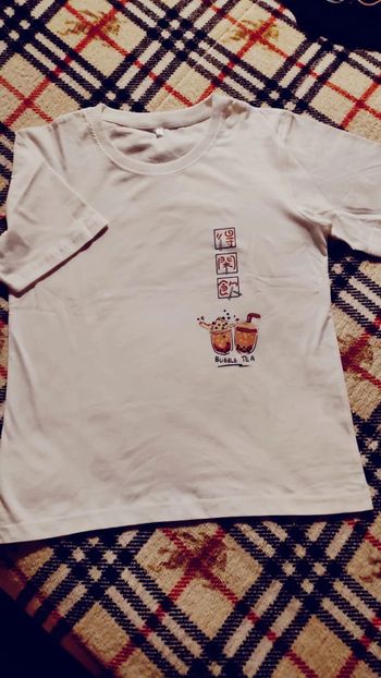 T-shirt blanc Bubble Tea - Taille S