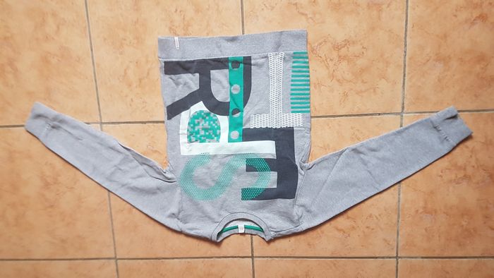 Sweat garçon 8-9 ans gris et vert Esprit