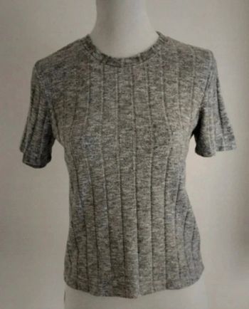 Pull manches courtes gris Zara taille 38
