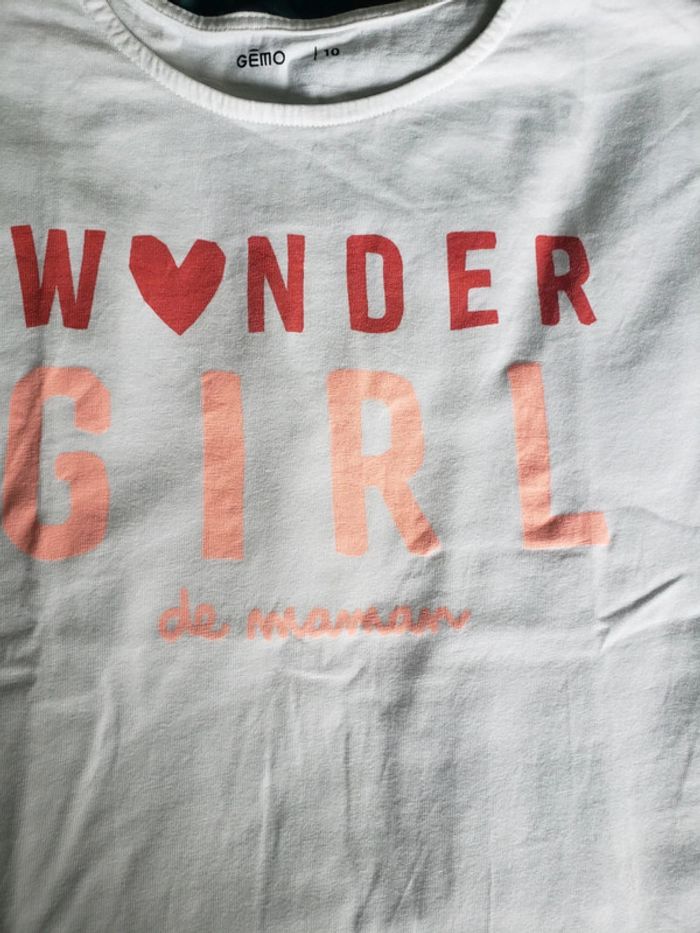 T-shirt manches courtes gemo 10 ans - photo numéro 3