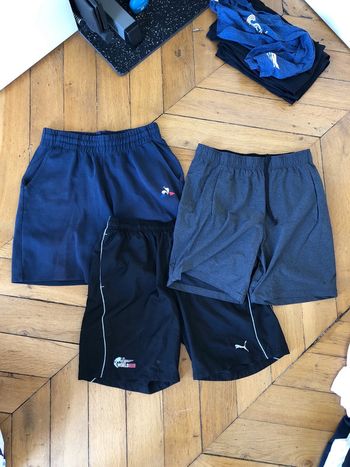 Lot 3 shorts sport nike puma Lecoq sportif