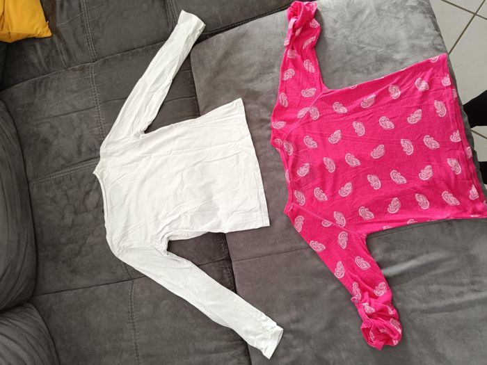 Lot de deux hauts fille manches longues IKKS 10 ans - photo numéro 4