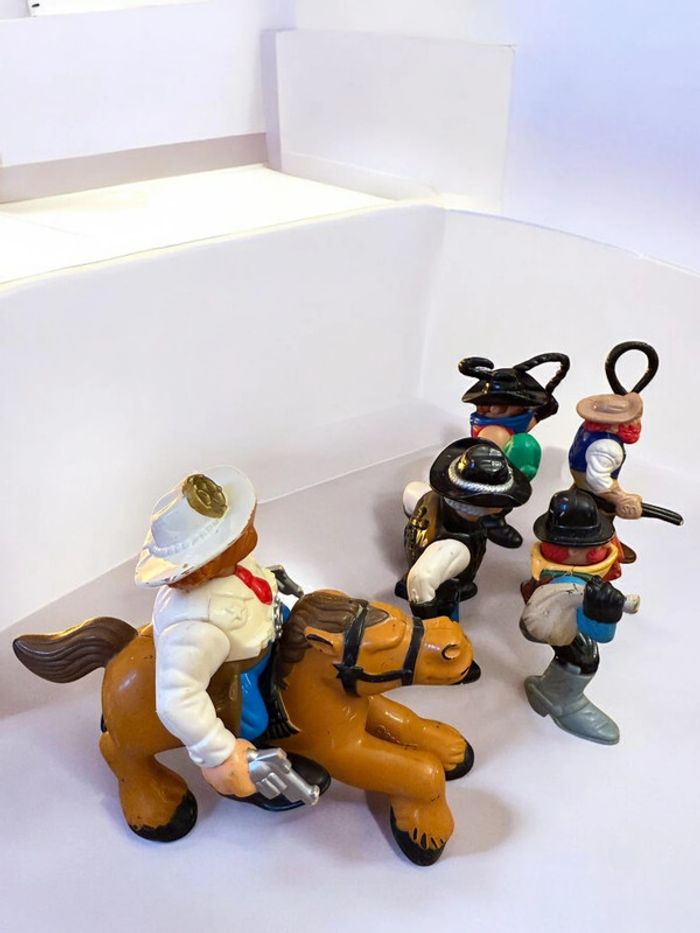 Lot De 5 Figurines Western Fisher Price avec cheval 1996-1997 #FisherPrice #Collection - photo numéro 5