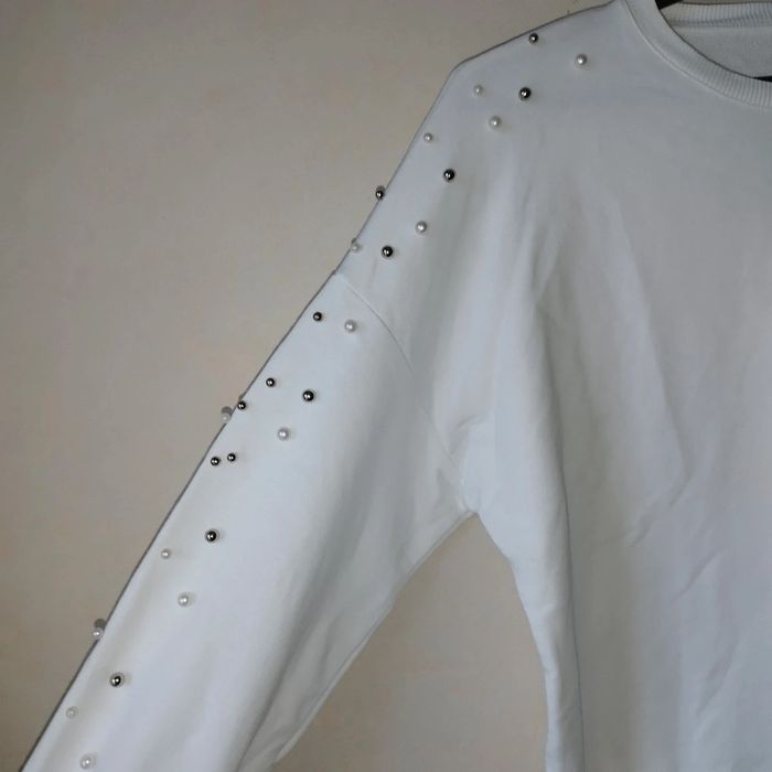 Sweat perlé blanc - photo numéro 3