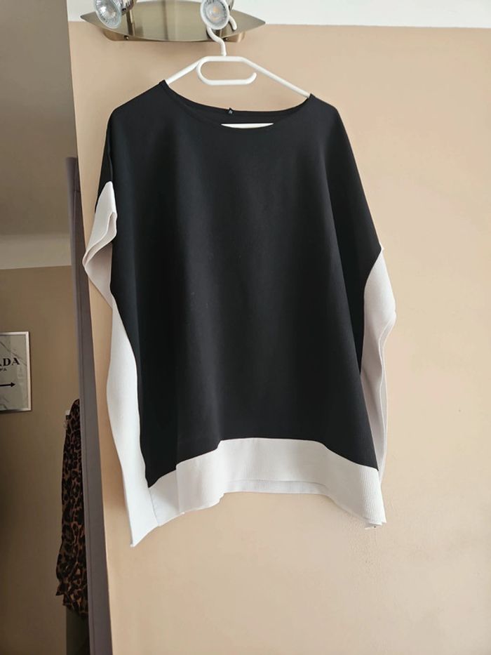 Blouse noire et blanche shein 46
