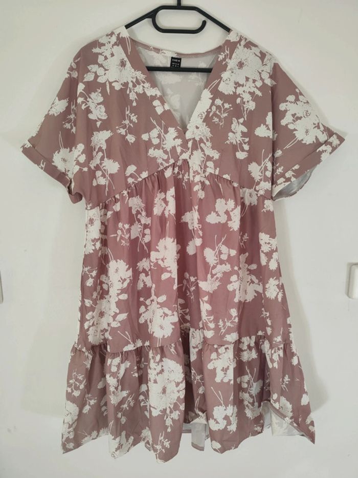 Robe fleurie rose été légère