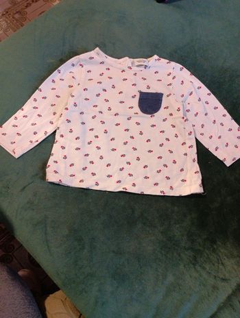 Tee shirt manches longues fleuri