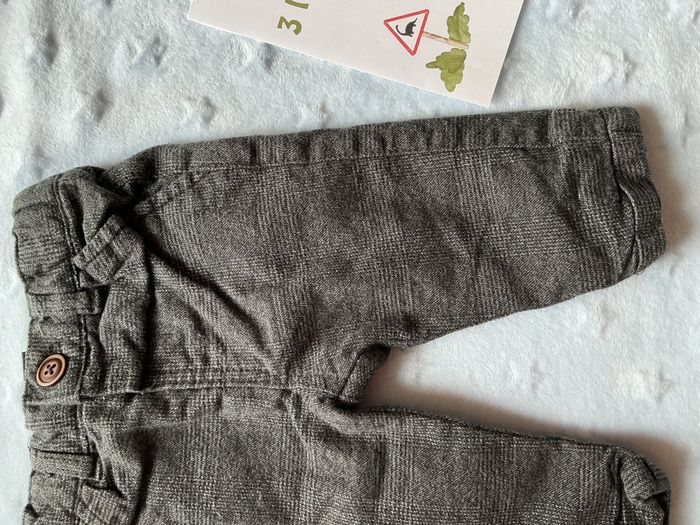 pantalon doublé gris et noir taille réglable 3 mois kiabi - photo numéro 5