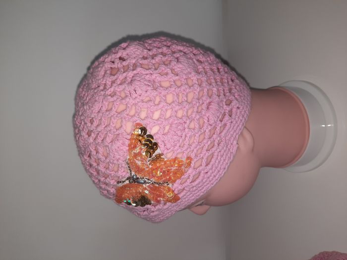 sac et bonnet rose crochet - photo numéro 4
