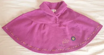 Poncho polaire violet T3