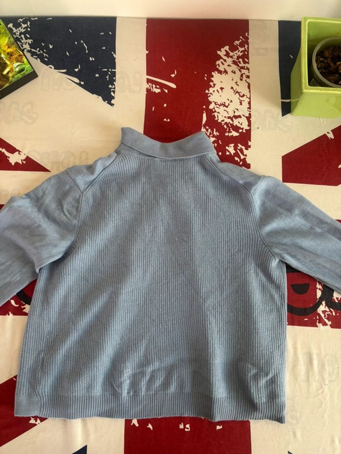 Veste en coton Lacoste blanc de couleur bleu clair taille xs/s femme - photo numéro 8