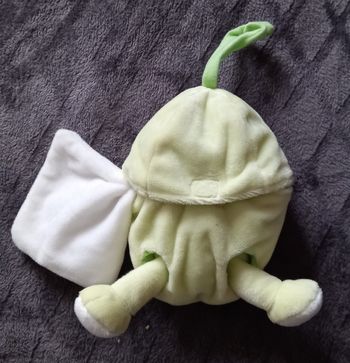 Doudou peluche lapin de pâques vert anis avec mouchoir dans son œuf- Baby Nat