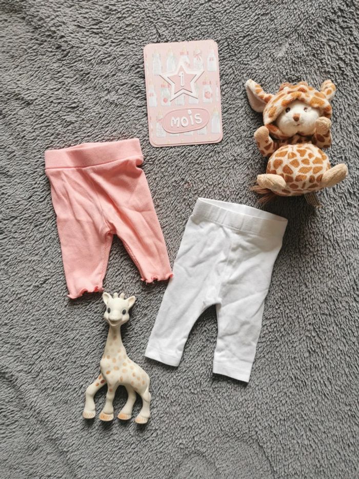Lot de 2 leggings Kiabi 1 mois