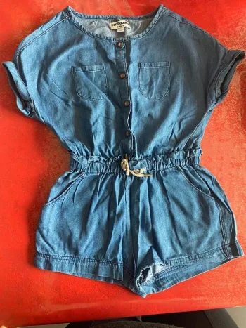 Combishort jean souple 4 ans