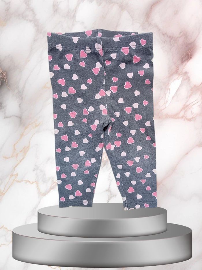 Legging "Coeurs Volants" Gris & Rose  taille 12 mois Pour Répandre l'Amour Partout