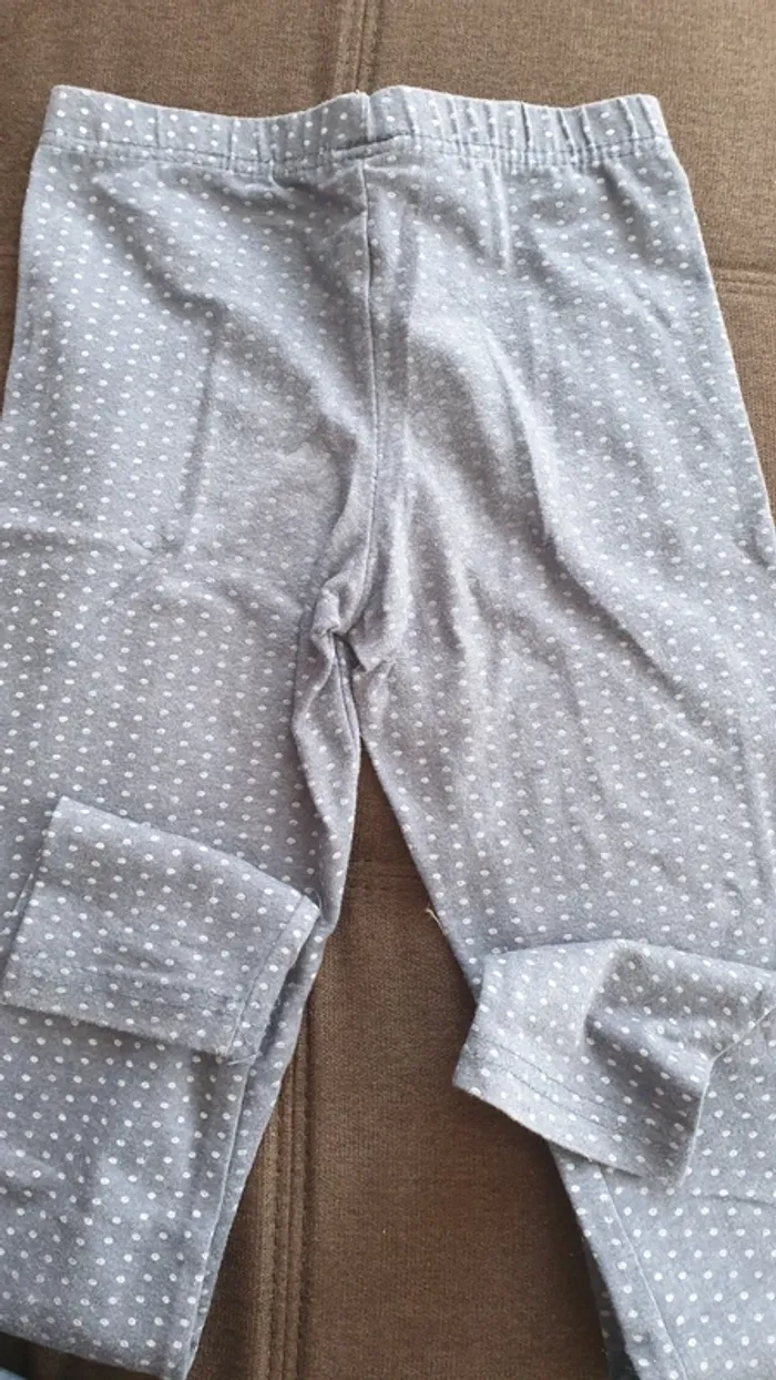 Legging bleu à pois 10 ans - photo numéro 3