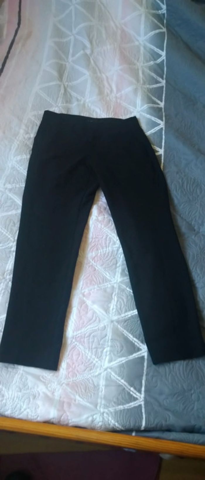 Pantalon droit style tailleur noir femme 34 zara - photo numéro 4
