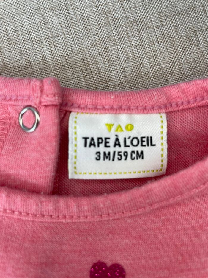 T-shirt 3 mois - Fille - photo numéro 3
