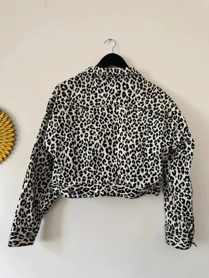 Veste Jean H&M Imprimé Léopard Taille XXS - photo numéro 6