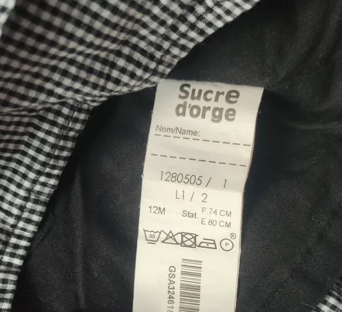 Tunique bébé fille 12 mois Sucre d'orge manches longues fleurs - photo numéro 5