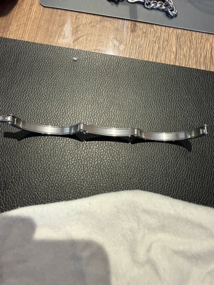 Bracelet jonc câble et acier - photo numéro 5