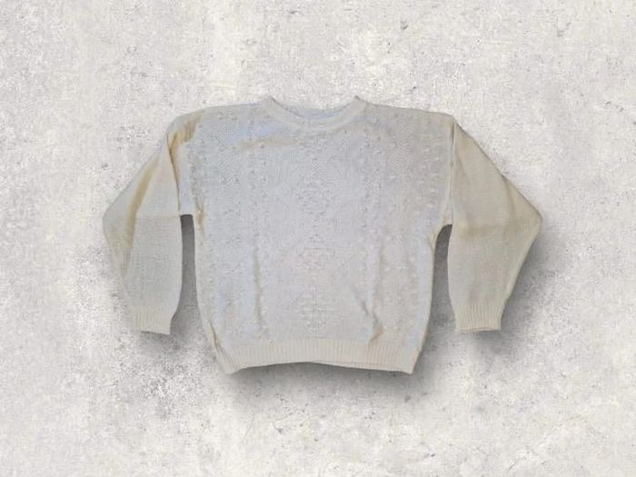 Petit pull vintage made in France écru taille 36