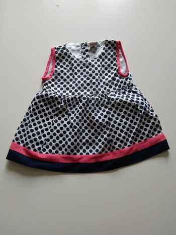 robe sans manches imprimée à pois boite à malices fille 6 mois