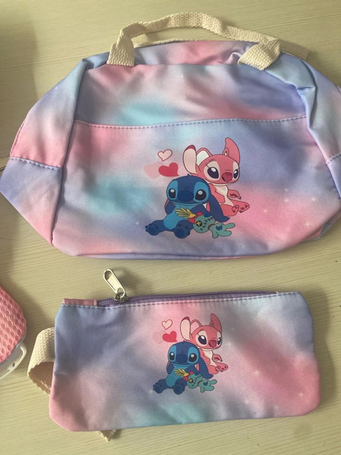 Cartable stitch sac à dos et sac de sport + trousse neuf - photo numéro 3