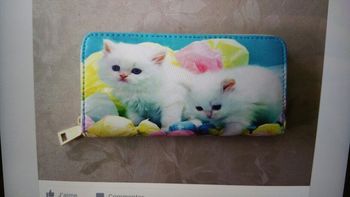 Portefeuille motif chats Neuf