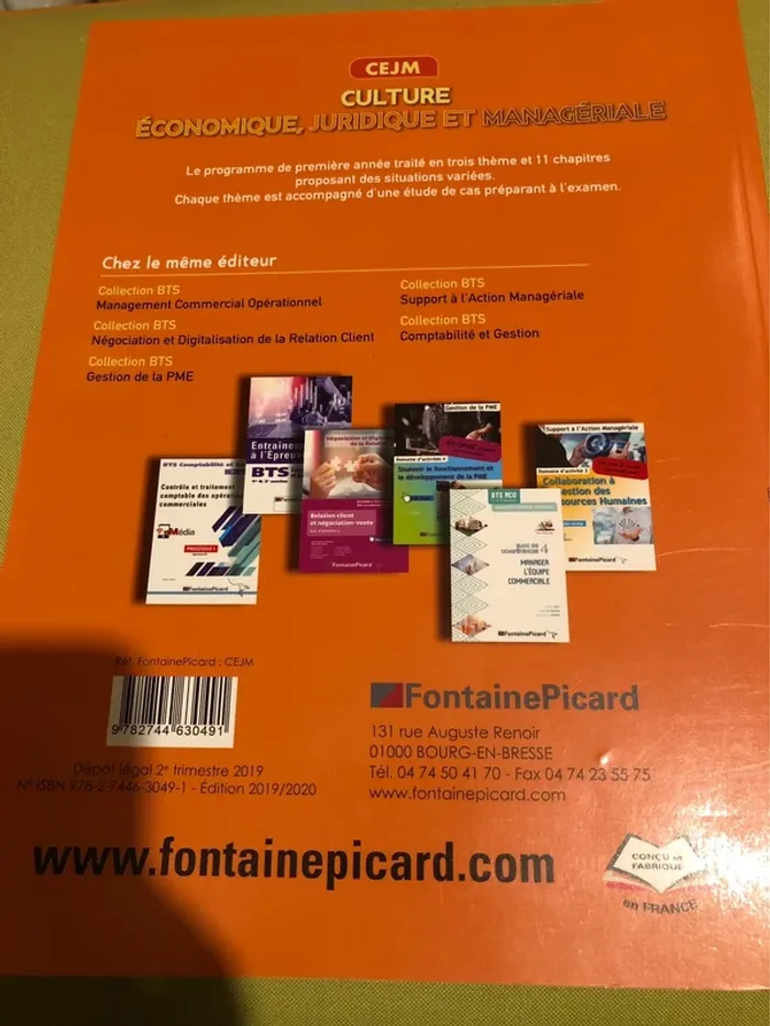 Cahier livre culture économique juridique et manageriale BTS 1ere année - photo numéro 3