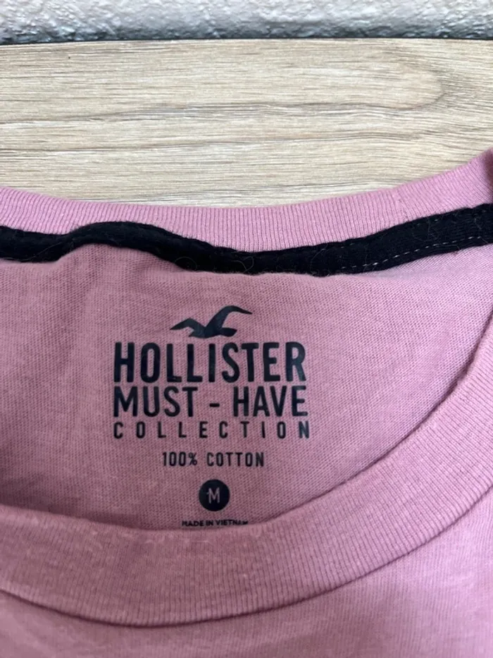T-shirt Hollister-couleur rose - photo numéro 3