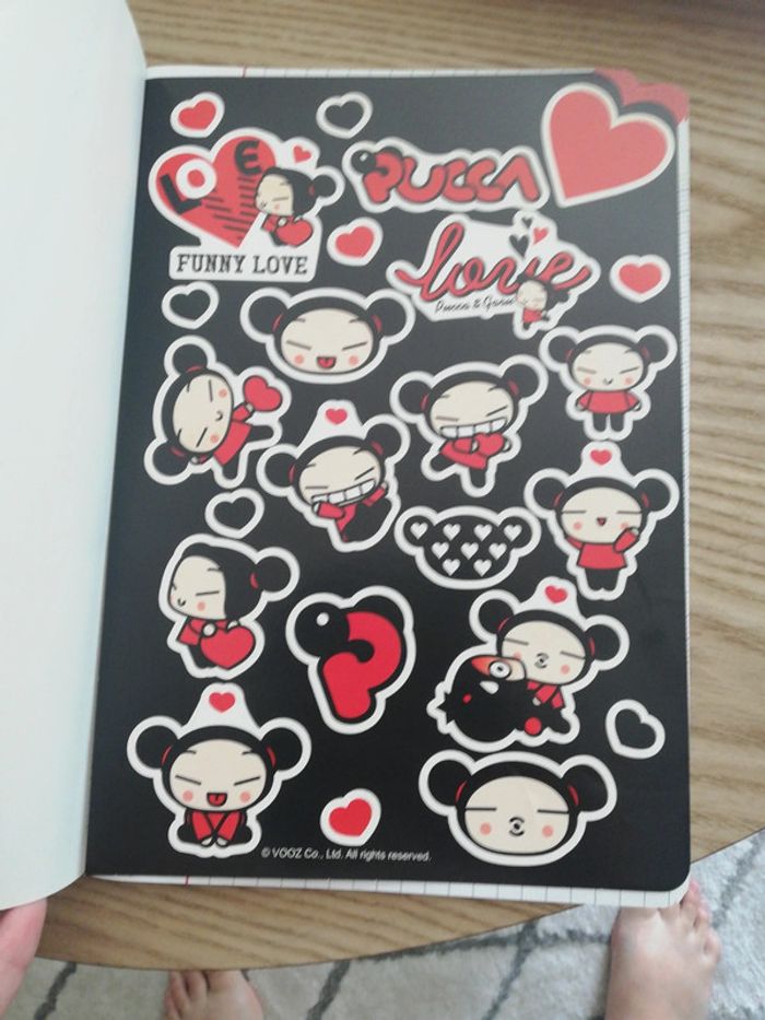 Cahier A4 quadrillé pucca love - photo numéro 2