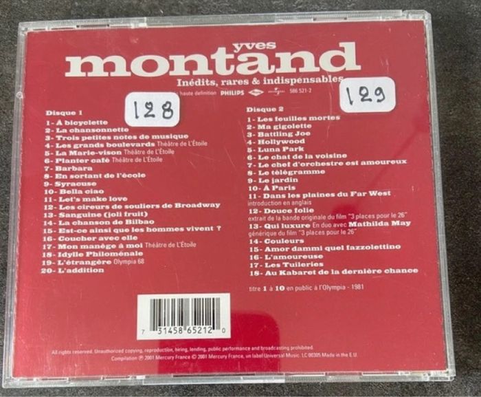 Album (2cd) Yves Montand Inédits, rares & indispensables - photo numéro 5