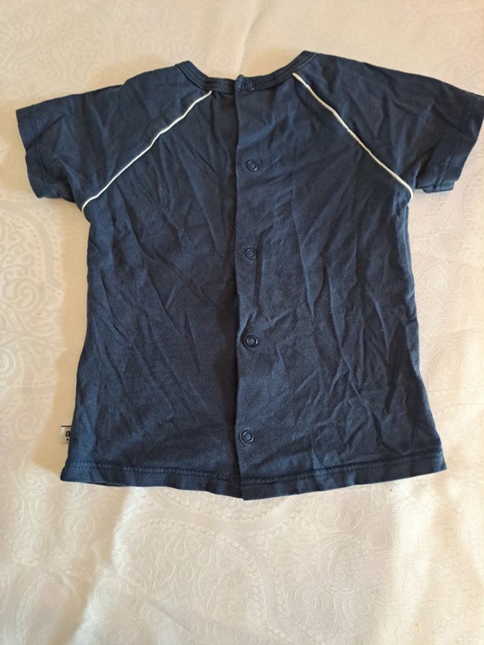 Ensemble short Tee-shirt bleu absorba 12mois - photo numéro 3