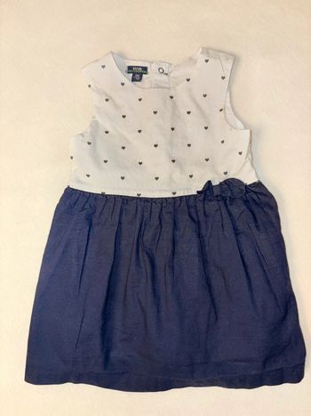 Robe à pois marine 18 mois