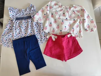 2 ensembles fille 12 mois