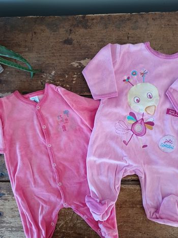 Lot de pyjamas 3 mois rose